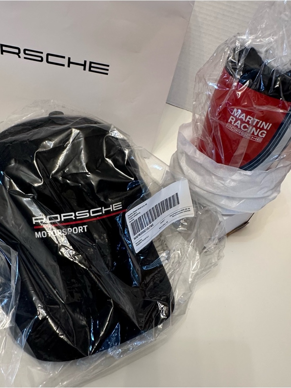 Porsche Design Motorsport Black Cap with Red Martini Racing Cup